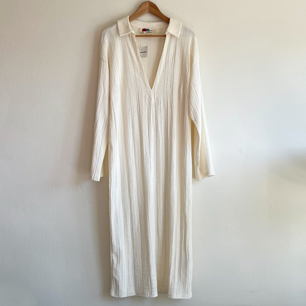 Free People Beach Aster Collar Tee Long Sleeve Dress